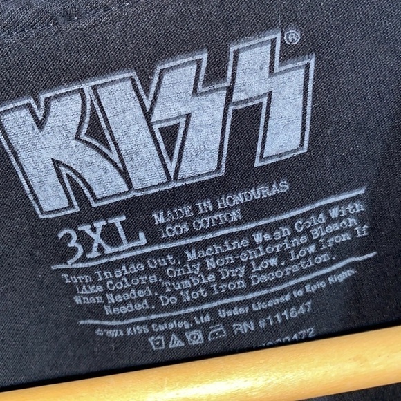 Kiss shirt world tour 1971 3xl 100% cotton rock tee unisex - Picture 3 of 3